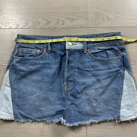 We The Free By Free People Patchwork Mini Denim Skirt - Picture 13 of 14